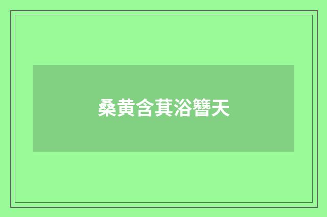 桑黄含萁浴簪天