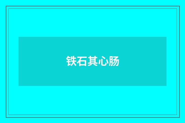 铁石其心肠