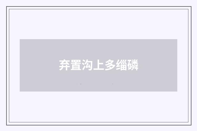 弃置沟上多缁磷