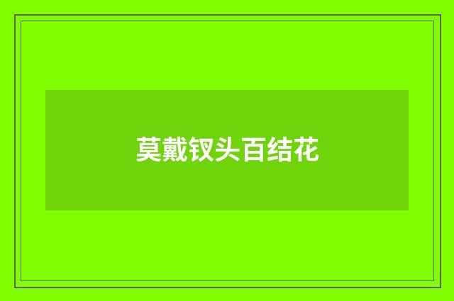 莫戴钗头百结花