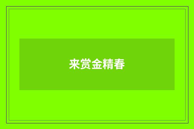来赏金精春