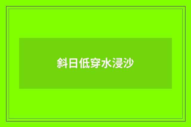 斜日低穿水浸沙
