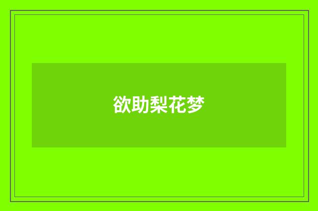 欲助梨花梦