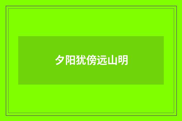 夕阳犹傍远山明