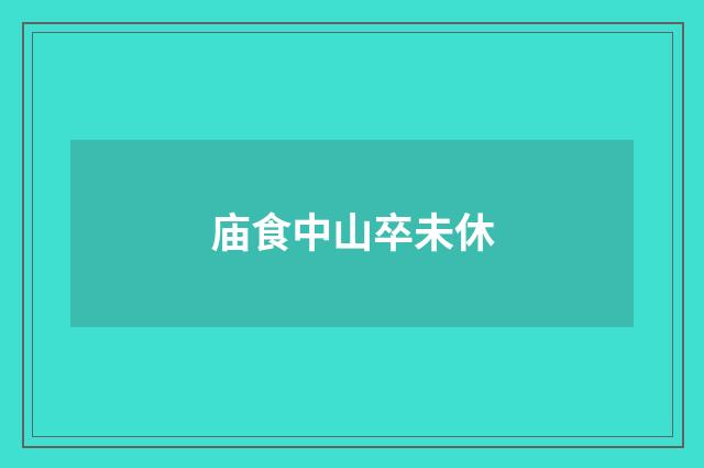 庙食中山卒未休