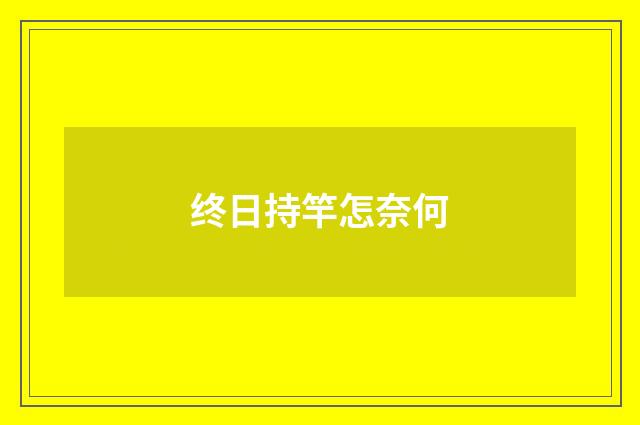 终日持竿怎奈何