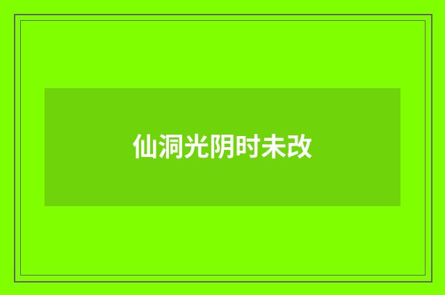 仙洞光阴时未改