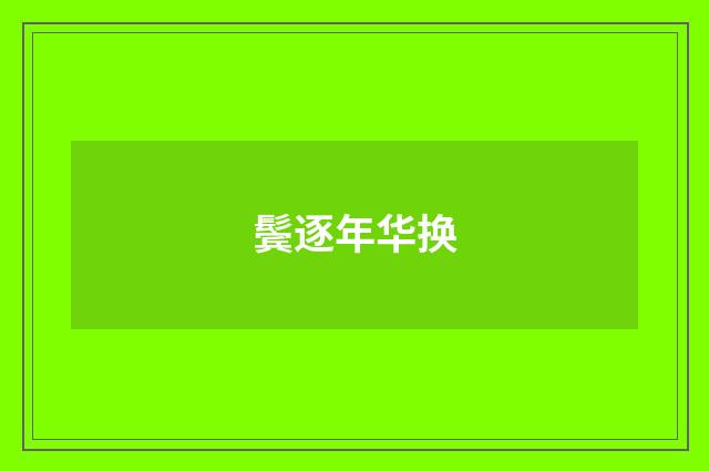 鬓逐年华换