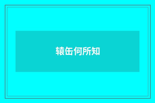 辕缶何所知