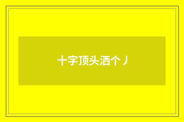 十字顶头洒个丿