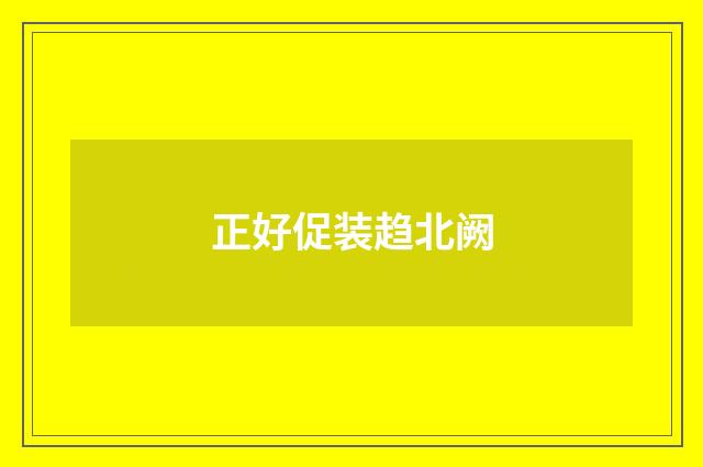 正好促装趋北阙