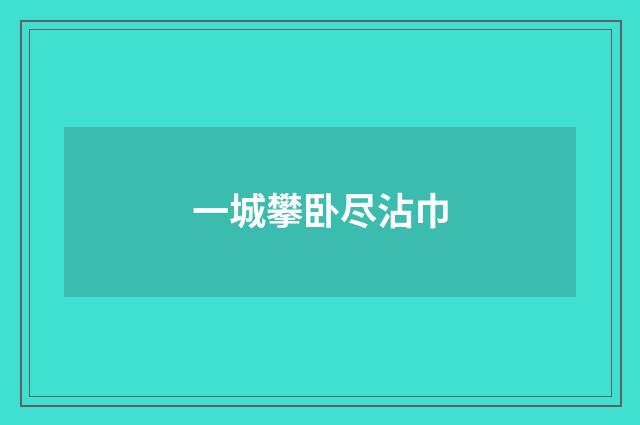 一城攀卧尽沾巾