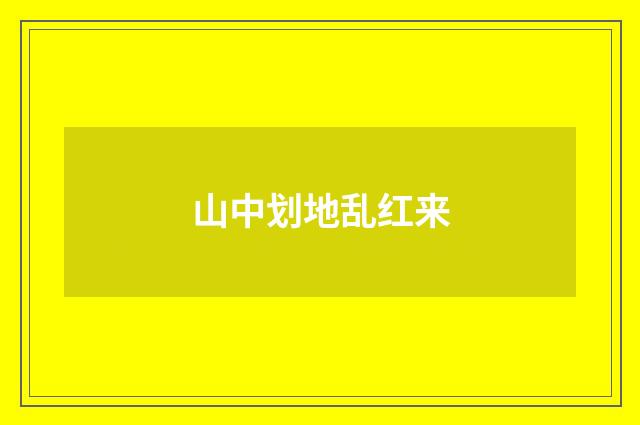 山中划地乱红来