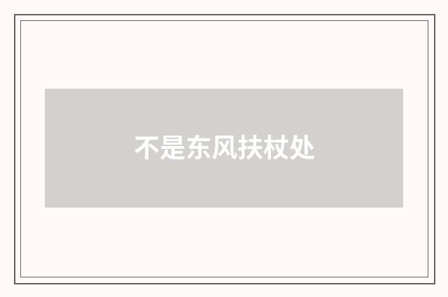 不是东风扶杖处