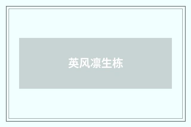 英风凛生栋
