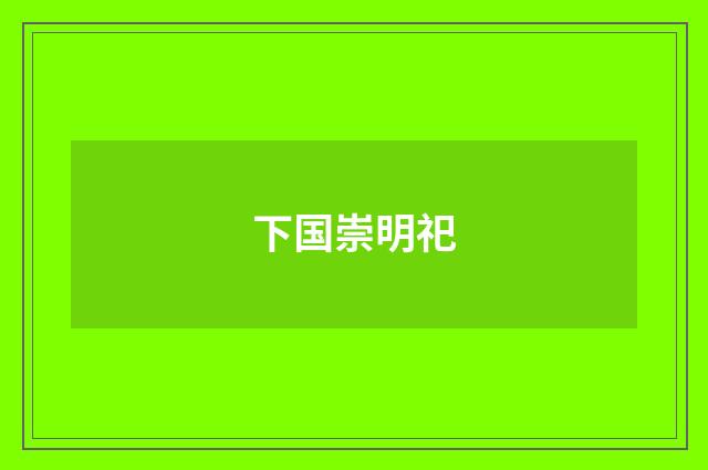 下国崇明祀