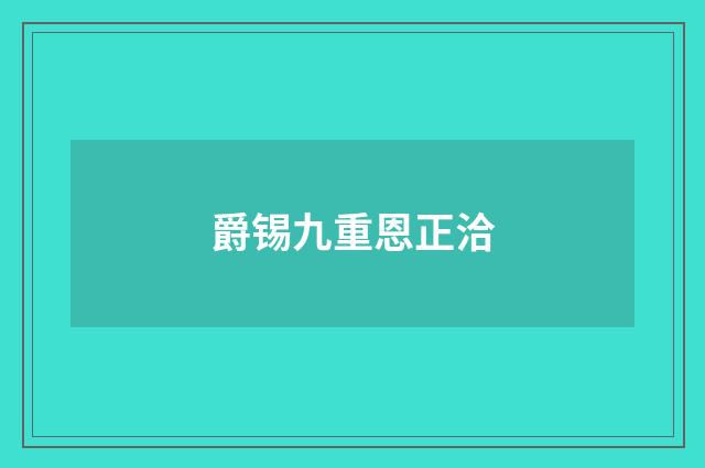 爵锡九重恩正洽
