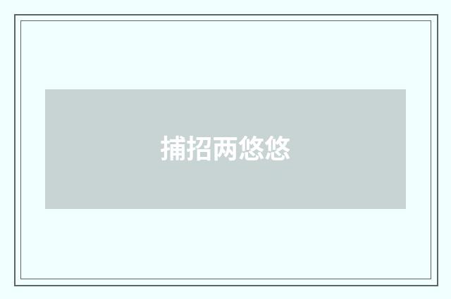 捕招两悠悠