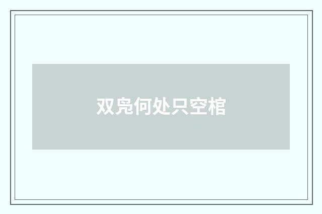双凫何处只空棺