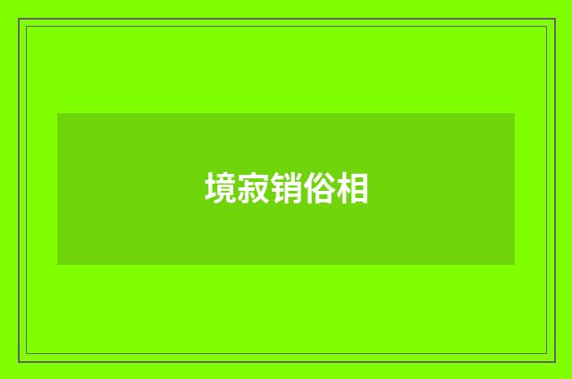 境寂销俗相