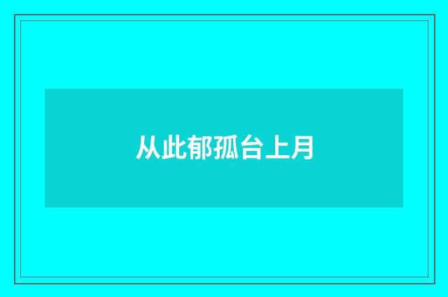 从此郁孤台上月