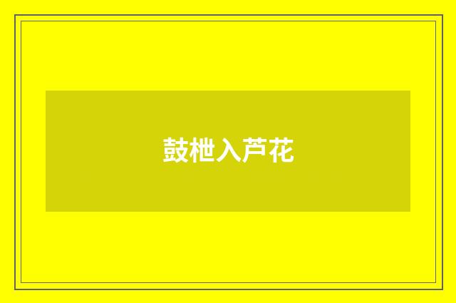 鼓枻入芦花