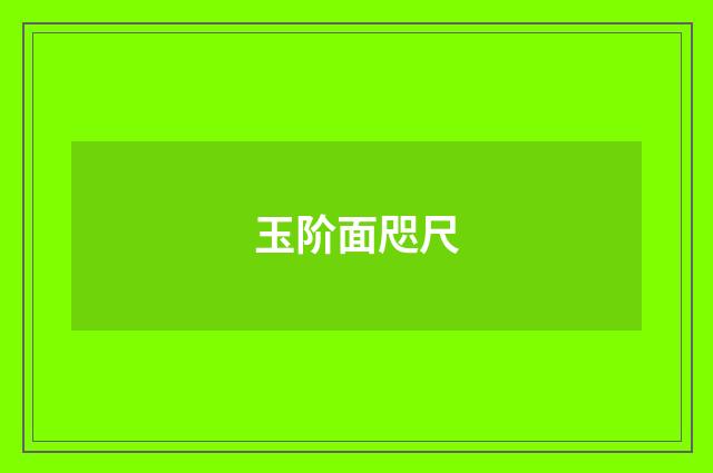 玉阶面咫尺