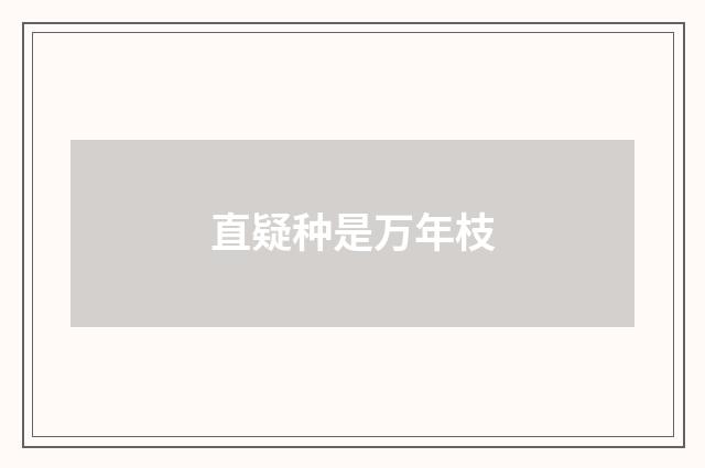 直疑种是万年枝