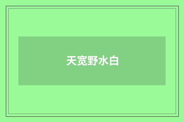 天宽野水白
