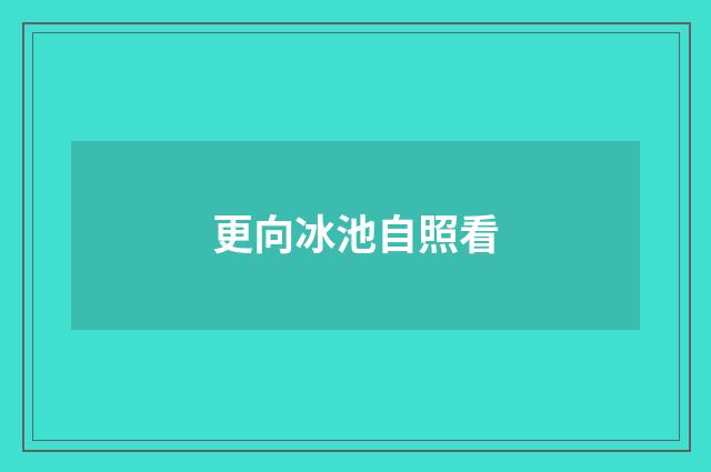 更向冰池自照看