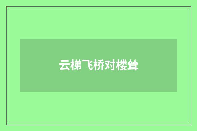 云梯飞桥对楼耸