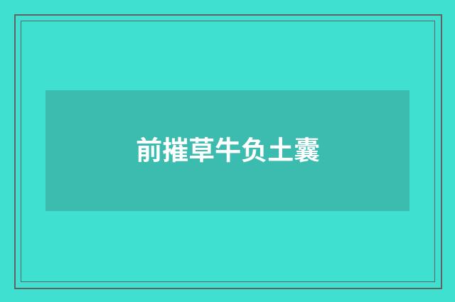 前摧草牛负土囊