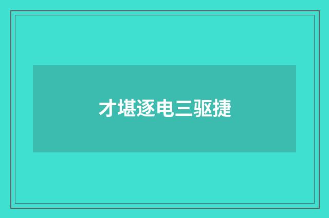才堪逐电三驱捷