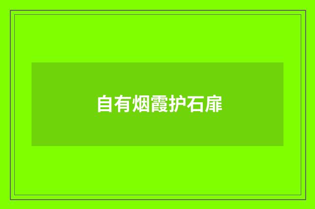 自有烟霞护石扉