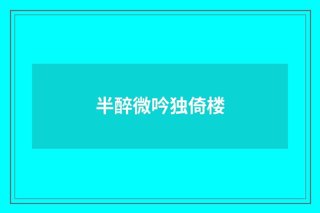 半醉微吟独倚楼