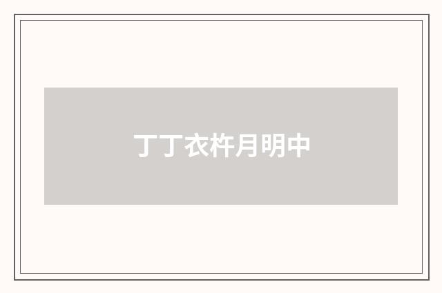 丁丁衣杵月明中