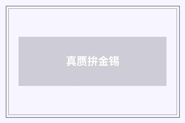 真赝拚金锡