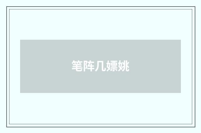 笔阵几嫖姚