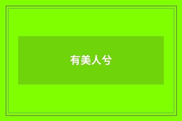 有美人兮