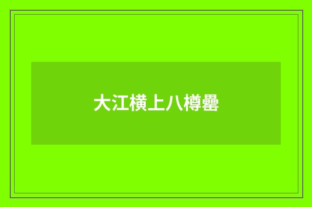大江横上八樽罍
