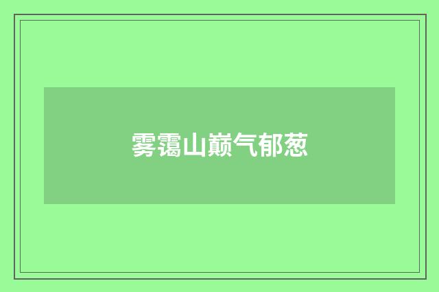 雾霭山巅气郁葱
