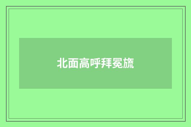 北面高呼拜冕旒