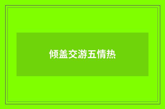 倾盖交游五情热