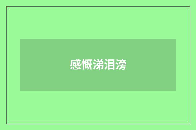 感慨涕泪滂