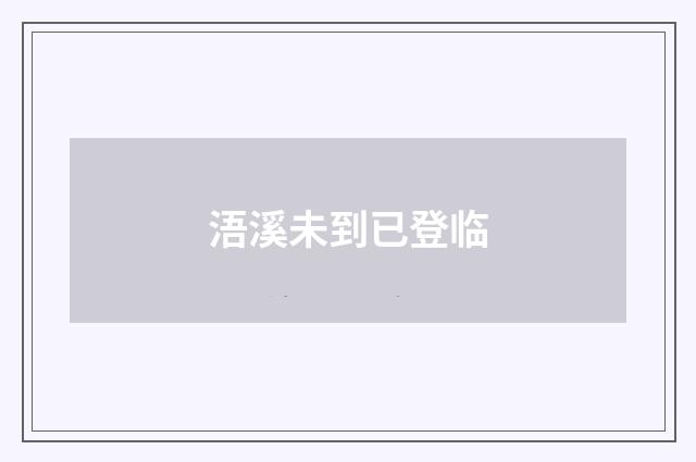 浯溪未到已登临