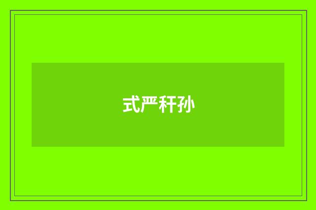 式严秆孙