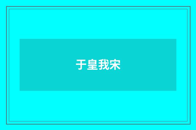 于皇我宋