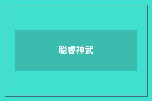 聪睿神武