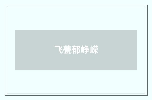 飞甍郁峥嵘