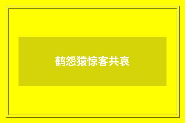 鹤怨猿惊客共哀